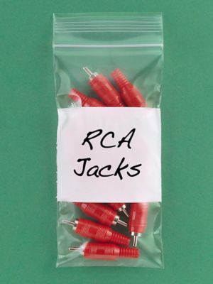 3 x 6" 2 Mil White Block Reclosable Bags S-13494