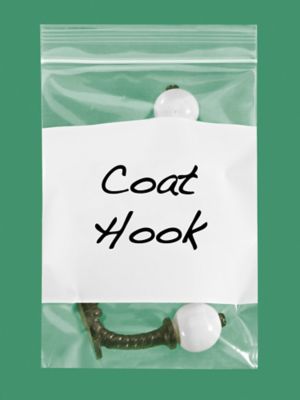 5 x 7" 4 Mil White Block Reclosable Bags S-13497