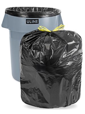 Uline Economy Trash Liners - Black, 44-55 Gallon, .55 Mil S-5351 - Uline