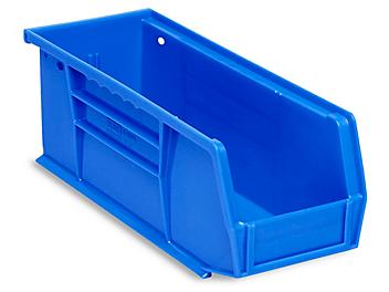 Plastic Stackable Bins - 11 x 4 x 4", Blue S-13536BLU