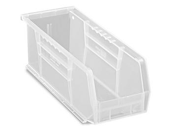Plastic Stackable Bins - 11 x 4 x 4", Clear S-13536C