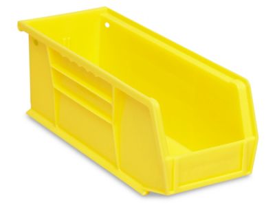 Uline S-13536 11 x 4 x 4H Blue Plastic Stackable Storage Bins (25)