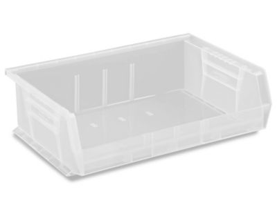 Plastic Stackable Bins - 11 x 16 1/2 x 5", Clear S-13537C