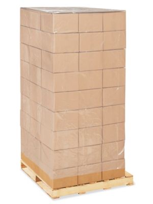 42 x 42 x 96" 4 Mil Clear Heavy Duty Pallet Covers S-13551