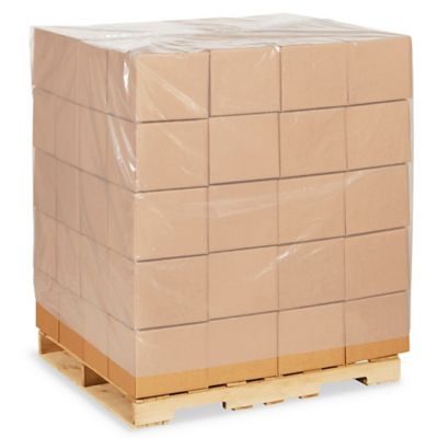 48 x 42 x 66" 4 Mil Clear Heavy Duty Pallet Covers S-13554