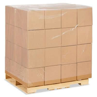 48 x 48 x 72" 4 Mil Clear Heavy Duty Pallet Covers S-13555