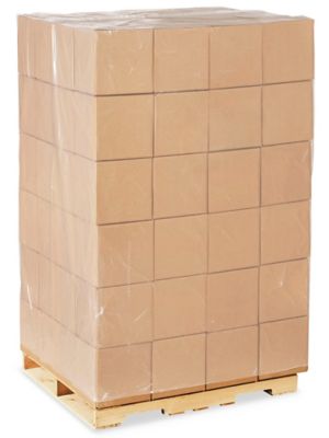 48 x 48 x 96" 4 Mil Clear Heavy Duty Pallet Covers S-13556