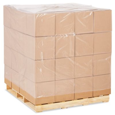 51 x 49 x 73" 4 Mil Clear Heavy Duty Pallet Covers S-13557