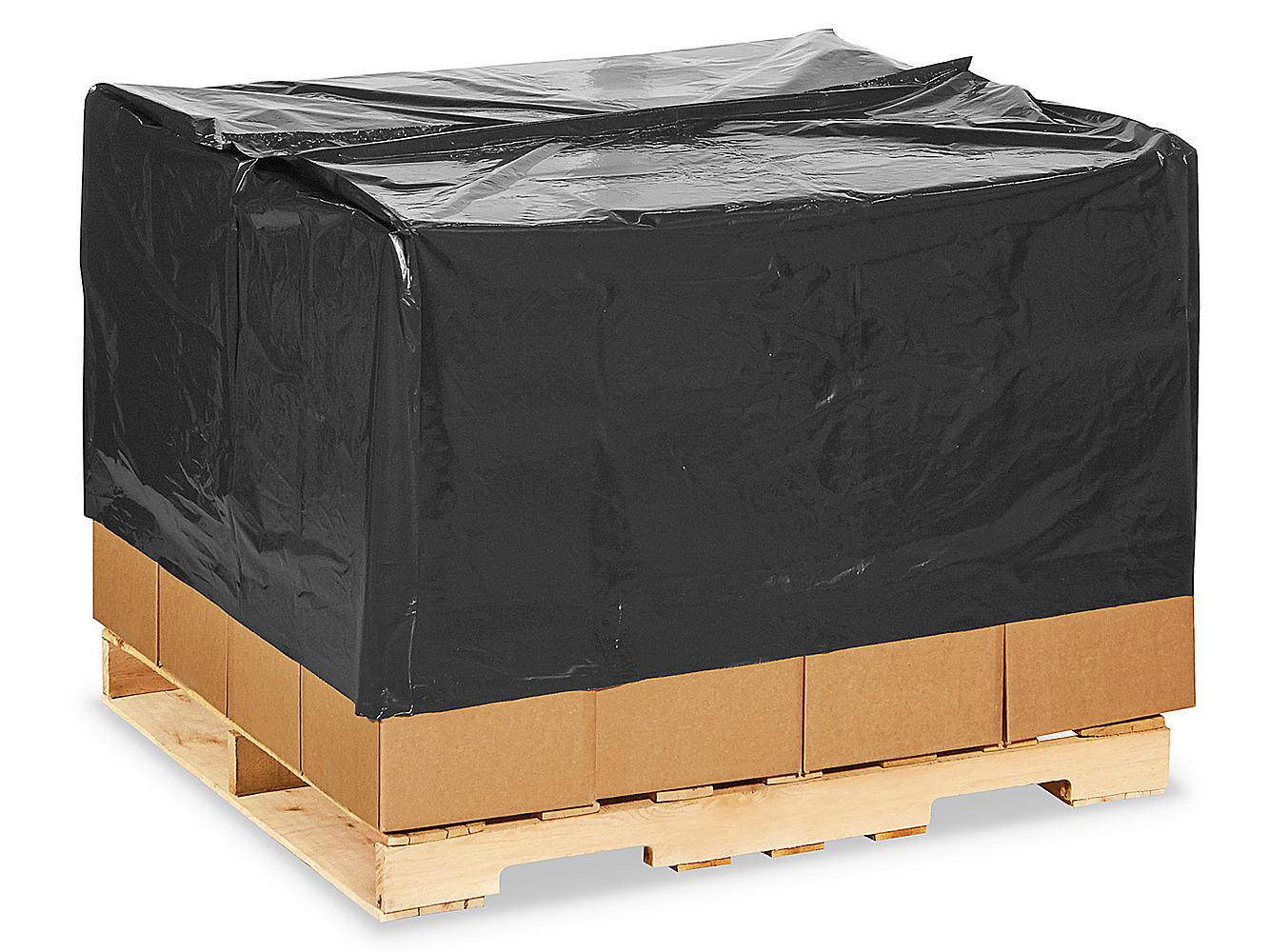 Black Plastic Pallet Covers 50/Case 2 Mil 48 x 42 x 48 