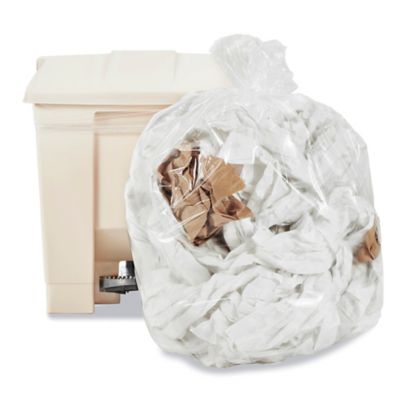 Uline Industrial Trash Liners - 12-16 Gallon, 1.2 Mil, Clear S-13571