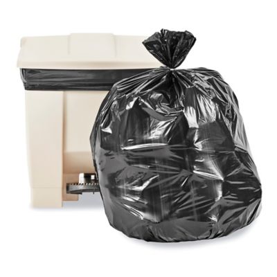 Uline Industrial Trash Liners - 8-10 Gallon, 1.5 Mil, Black S