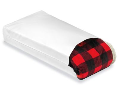Quick Wrap Bag Style A Long Poly Mailer 8 W x 39 L Blueprints Red (100  QTY)