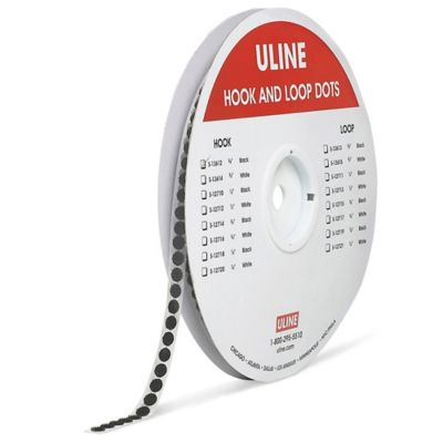 Tape Dots - Hook, Black, 3/8" S-13612