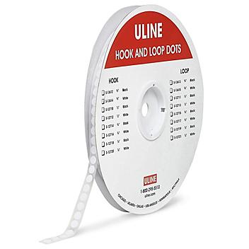 Tape Dots - Hook, White, 3/8" S-13614