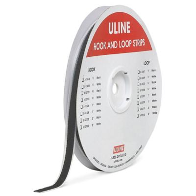 Tape Strips - Hook, Black, 1/2" x 75' S-13616