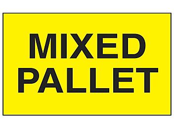 "Mixed Pallet" Label - 3 x 5" S-1361