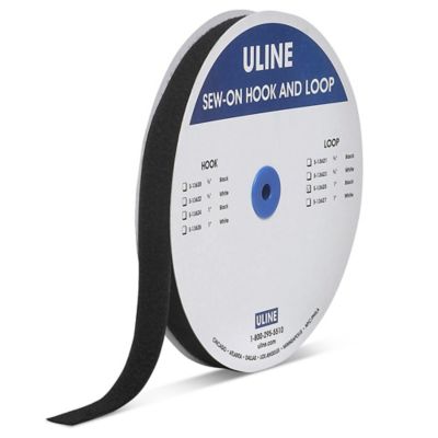 Sew-on Strips - Loop, Black, 1" x 75' S-13625