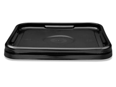 Square Lid with Tear Tab for 4 Gallon Square Pail - Black S-13651BL