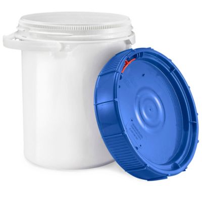 Screw Top Pail - 2.5 Gallon, Blue Lid S-18115BLU - Uline