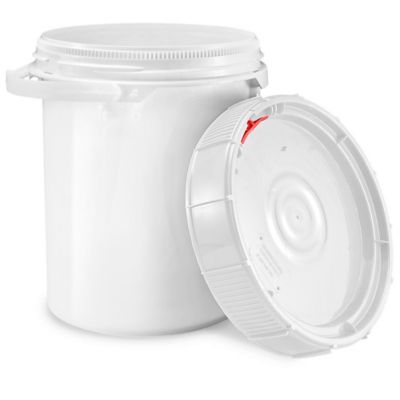 2.5 Gallon Screw Top Plastic Pail, UN Rated, White in Color