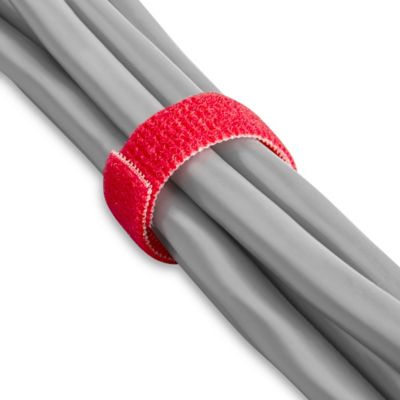 Velcro&reg; Brand Self-Grip Straps - 1/2" x 75', Red S-13671R