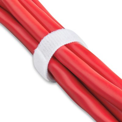 Velcro&reg; Brand Self-Grip Straps - 1/2" x 75', White S-13671W