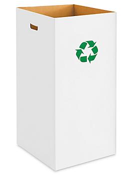 Corrugated Trash Can with Recycle Logo - 50 Gallon S-13678R