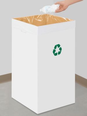 Lot de 2 poubelle en carton de recyclage, Automontable, Boîte en