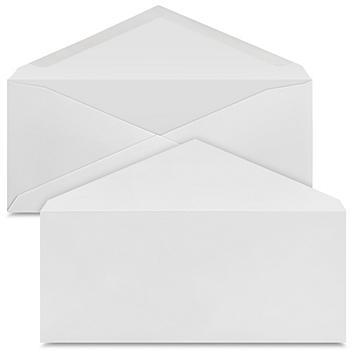 #9 Gummed V-Flap White Business Envelopes - 3 7/8 x 8 7/8" S-13707