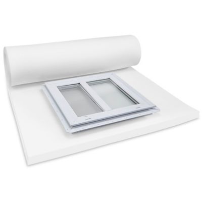 ULINE Soft Foam Sheets - White, 1 Thick, 48 x 96 - Carton of 3 - S-12836