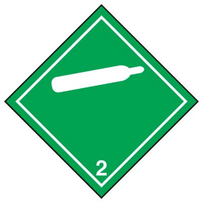Étiquettes adhésives T.M.D. – Gaz ininflammable, 4 x 4 po