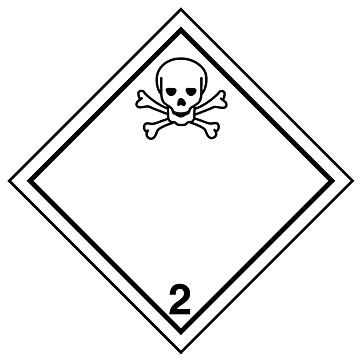 International Labels - Poison Gas, 4 x 4"