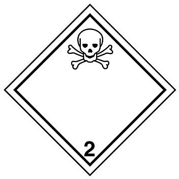 International Labels - Poison Gas, 4 x 4" S-13853