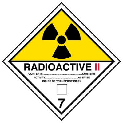 T.D.G. Labels - "Radioactive II", 4 x 4" S-13864