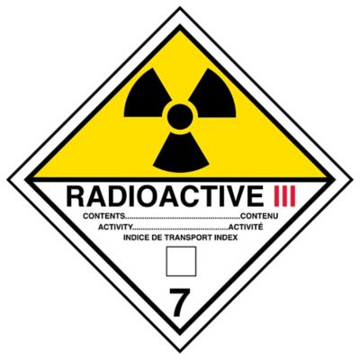 T.D.G. Labels - "Radioactive III", 4 x 4" S-13865