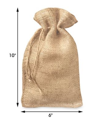 Burlap Bags with Drawstring 6 x 10 S 13898 Uline