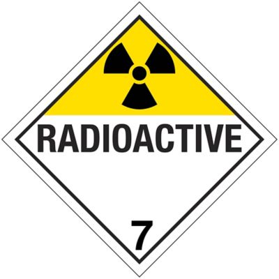  D.O.T. Placard - "Radioactive"