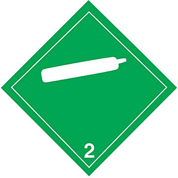 T.D.G. Placard - Non-Flammable Gas, Tagboard
