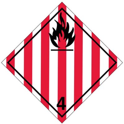 T.D.G. Placard - Flammable Solid, Tagboard S-13916T