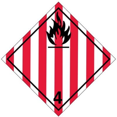 T.D.G. Placard - Flammable Solid, Tagboard S-13916T - Uline