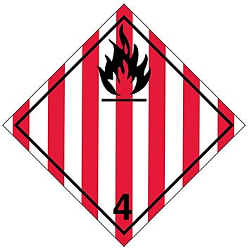 International Placard - Flammable Solid, Adhesive Vinyl S-13916V