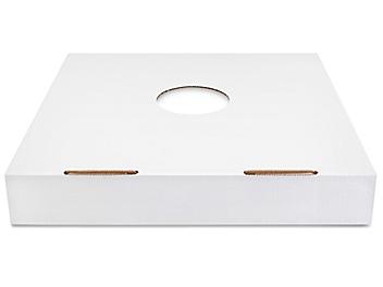 Corrugated Trash Can Lid - With Hole S-13937