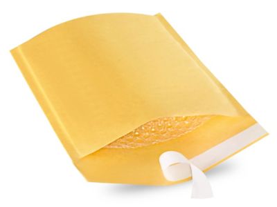 Uline Self-Seal Gold Bubble DVD Mailers - 7 1/4 x 10 1/4