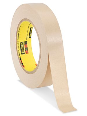 3M Scotch 250 Tan Flatback Masking Tape, 1 in Width x 60 yd Length