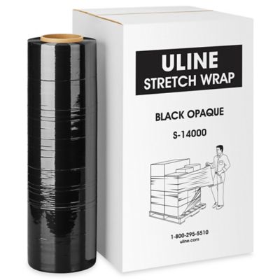 Uline Handwrap - Cast, 120 gauge, 18" x 1,000', Black Opaque S-14000