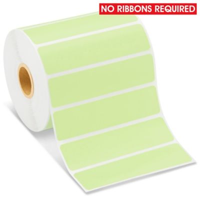 Desktop Direct Thermal Labels - Green, 4 x 1" S-14064G