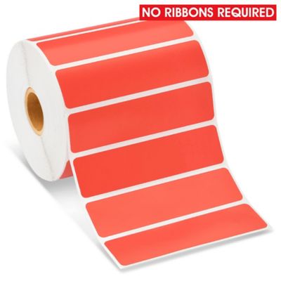 Desktop Direct Thermal Labels - Red, 4 x 1" S-14064R