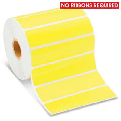 Zebra Yellow Direct Thermal Labels - 2 x 1