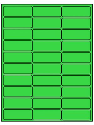 Removable Laser Labels - 2 5/8 x 1"