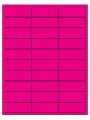 Item 2204 - Blank Rectangle Labels, 1⅝ x ⅜, High Visibility Pink